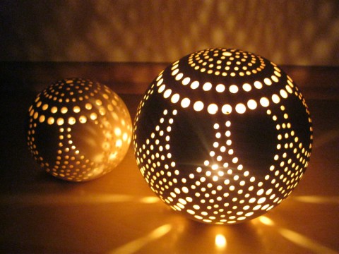 Svícen keramický- Mandala Rozkvět domov dekorace dárek keramika svícen svíčka světlo lampa 