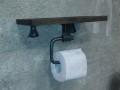 Držák na toaletní papír s poličkou