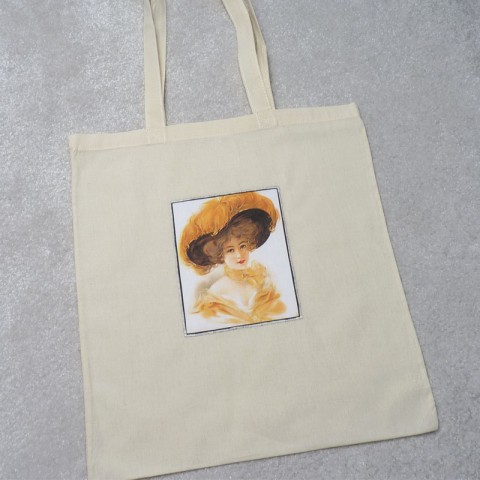 Bavlněná nákupní taška - smetanová taška nákupní taška taška s obrázkem béžová taška 