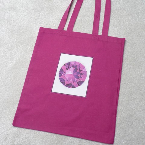 Bavlněná nákupní taška - fuchsiová nákupní taška růžová taška 