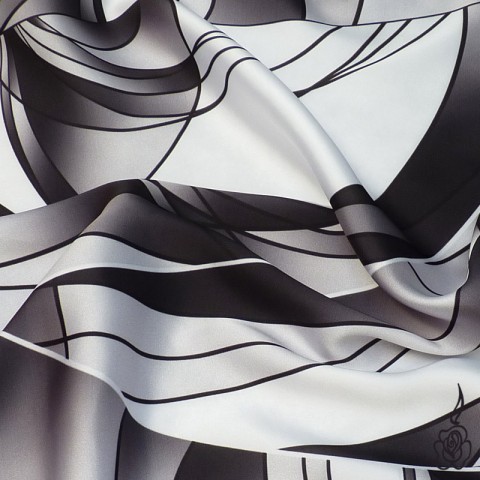 Originální černobílý šátek - Linie 