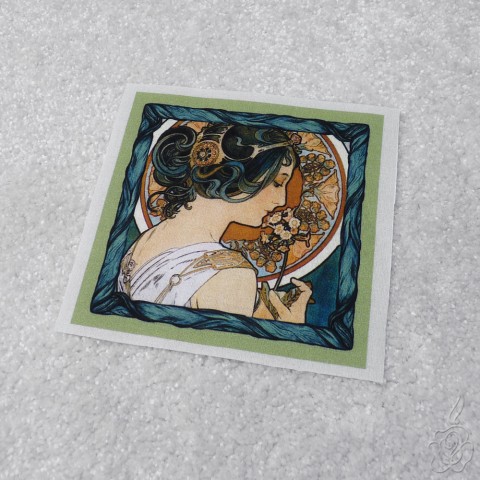 Bavlněný panel Alfons Mucha č.2 secese mucha látkový panel látkový obrázek 