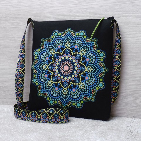 Originální barevná taška Dot Art kabelka taška barevná látková mandala crossbody 