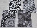 Set bavlněných panelů- černá a bílá