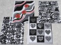 Set bavlněných panelů - černobílé