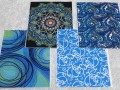Set bavlněných panelů-odstíny modré
