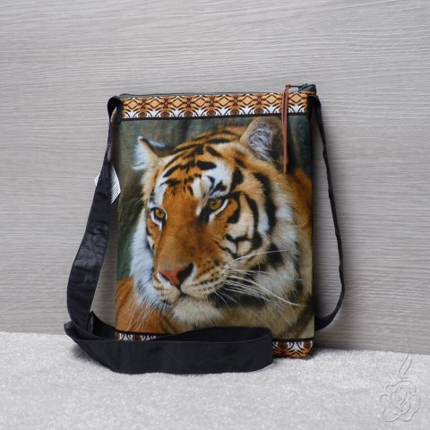 Menší kabelka s tygrem tygr crossbody látková kabelka oranžová kabelka kabelka s tygrem 