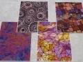 Set bavlněných panelů hnědo-fialová