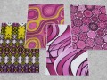 Set bavlněných panelů- růžovo-žlutá