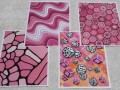 Set bavlněných panelů - růžová