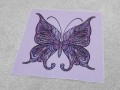 Bavlněný panel s motýlem - fialový