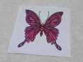 Bavlněný panel s motýlem - růžový