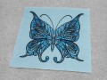 Bavlněný panel s motýlem - modrý