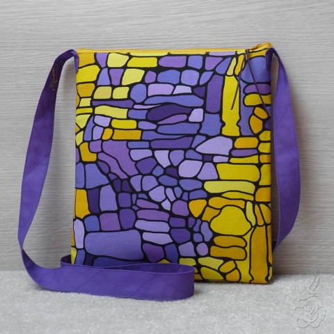 Originální barevná taška - Mína žlutá fialový fialová kabelka crossbody kabelka žluto fialová 
