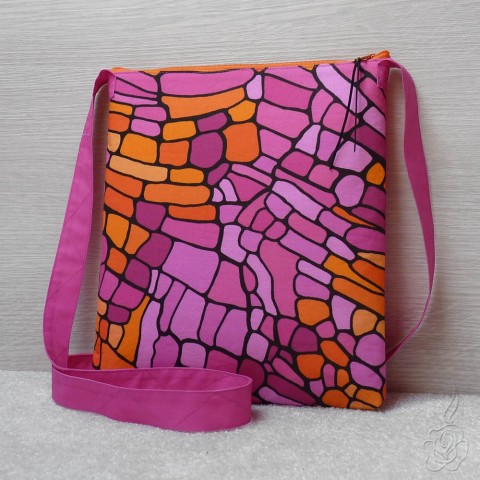 Originální růžová taška - Mína oranžová růžová růžovooranžová crossbody kabelka růžová kabelka 