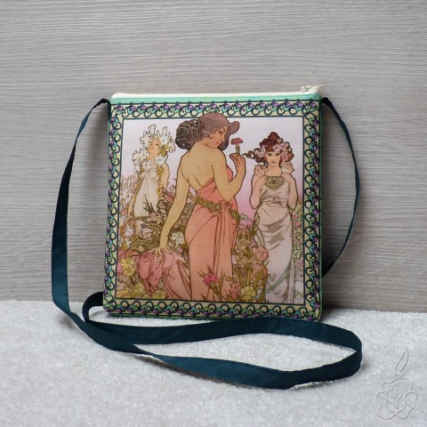 Barevná kabelka Alfons Mucha secese alfons mucha barevná kabelka kabelka s muchou látková kabelka crossbody kabelka 