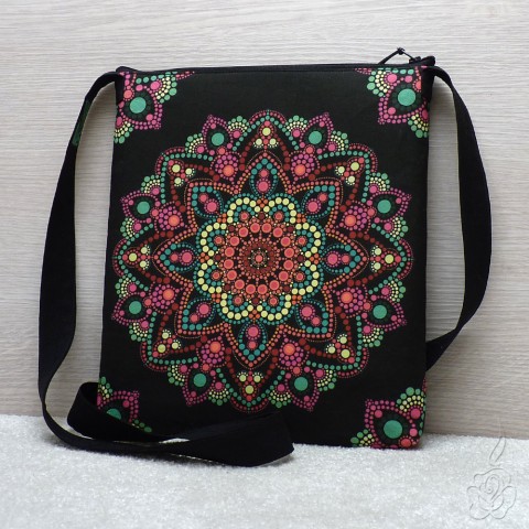 Barevná kabelka s mandalou Dot Art mandala crossbody barevná kabelka kabelka s mandalou dot art výrazná kabelka 