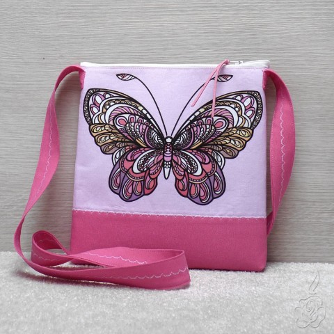 Růžová kabelka s motýlem motýl crossbody barevná kabelka růžová kabelka kabelka s motýlem 
