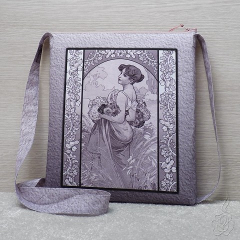Kabelka Alfons Mucha - Léto mucha šedá kabelka kabelka s muchou látková kabelka crossbody kabelka 