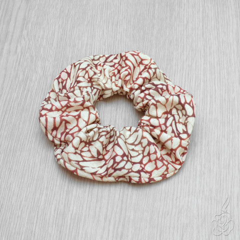 Gumička do vlasů - máslová žlutá máslová látková gumička scrunchie vzorovaná gumička máslově žlutá pastelová gumička 