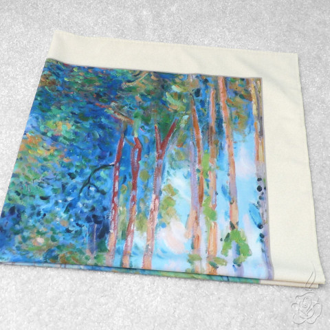 Šátek - Claude Monet monet látkový šátek barevný šátek jemný šátek šátek s obrazem 