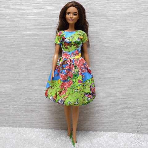 Barevné šatičky pro Barbie oblečky pro barbie šaty pro panenku oblečky pro panenku šaty pro barbie 