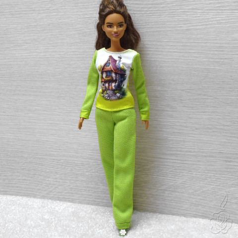 Kalhoty a triko pro Barbie oblečky pro panenku tričko pro barbie kalhoty pro panenku kalhoty pro barbie 