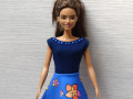 Modré šatičky pro Barbie
