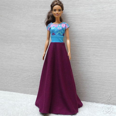 Dlouhé šaty pro Barbie šaty pro panenku oblečky pro panenku dlouhé šaty pro barbie barevné šaty pro barbie 