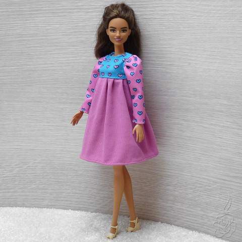 Barevné šatičky pro Barbie šaty pro panenku oblečky pro panenku šaty pro barbie růžové šaty pro barbie 