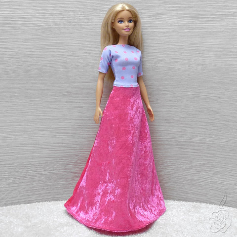 Dlouhé šaty pro Barbie šaty pro panenku oblečky pro panenku dlouhé šaty pro barbie barevné šaty pro barbie 