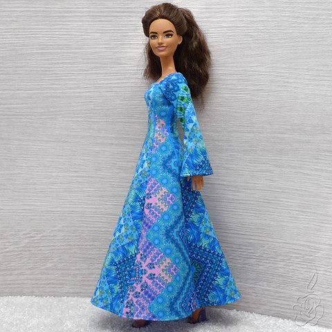 Dlouhé šaty pro Barbie šaty pro panenku oblečky pro panenku dlouhé šaty pro barbie barevné šaty pro barbie 