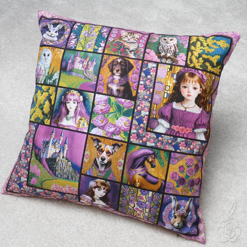 Povlak na polštář - Malé princezny povlak na polštář dětský polštář dětský povlak barevný povlak povlak s obrázky barevný polštář polštářek se zvířátky 