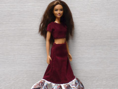 Fialovo oranžové náušnice