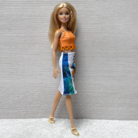 Tílko a sukýnka pro Barbie oblečky pro barbie oblečky pro panenku komplet pro panenku 