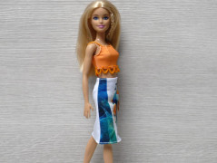 Fialovo oranžové náušnice