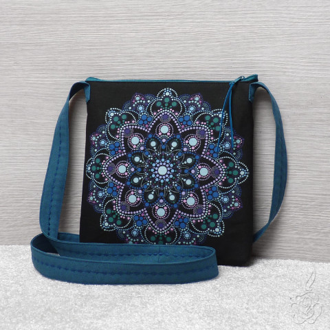 Barevná kabelka s mandalou Dot Art crossbody barevná kabelka kabelka s mandalou vzorovaná kabelka látková kabelka 