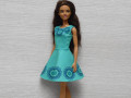 Modrozelené šatičky pro Barbie