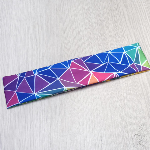 Barevná čelenka-geometrická mozaika pružná čelenka látková čelenka barevná čelenka elastická čelenka vzorovaná čelenka 