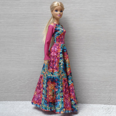 Dlouhé barevné šaty pro Barbie oblečky pro barbie šatičky pro barbie oblečky pro panenku šaty pro barbie oblečky pro sběratele 