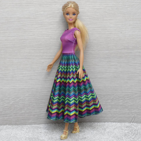 Barevné šaty pro Barbie oblečky pro barbie šatičky pro barbie oblečky pro panenku šaty pro barbie oblečky pro sběratele 