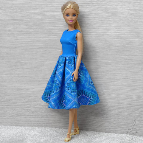 Modré šaty pro Barbie oblečky pro barbie šatičky pro barbie oblečky pro panenku oblečky pro sběratele modré šatičky 