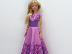 Modré midi šaty pro Barbie