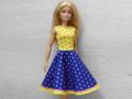 Puntíkaté šaty pro Barbie