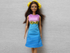 Modré šatičky pro Barbie