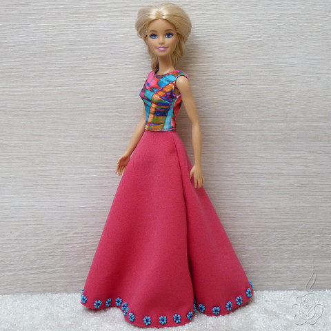 Dlouhé barevné šaty pro Barbie oblečky pro barbie oblečky pro panenku šaty pro barbie dlouhé šaty pro barbie oblečky pro sběratele 