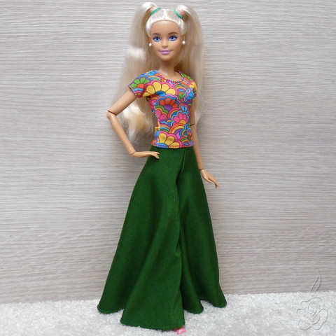 Vzorované tričko pro Barbie oblečky pro barbie oblečky pro panenku tričko pro barbie oblečky pro sběratele 