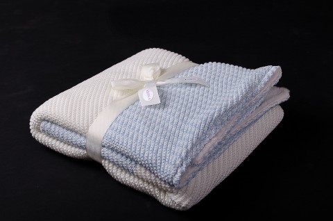 Teplá deka EYE 80x80cm, modrá dárek děti deka miminko přikrývka dečka kočárek výbavička 